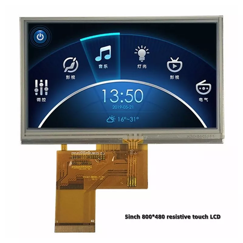 V inch resistente tactu tft moduli